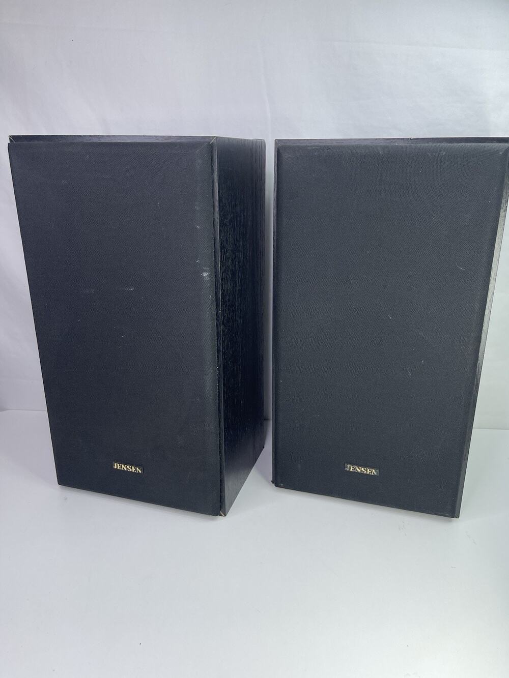 Vintage Jensen SBC65 2-Way Bookshelf Speakers Pair Black Wood Grain Tested